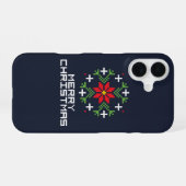 クリスマスパターン6 iPhone 16ケース (裏面横)