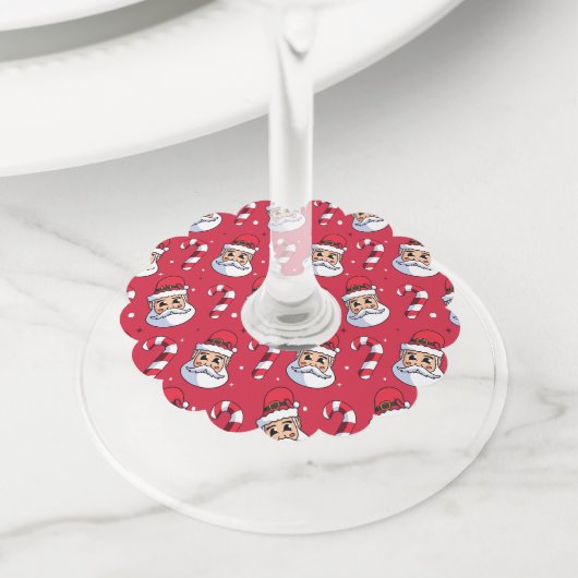 クリスマスパターン89 ワイングラスタグ (クローズアップ)