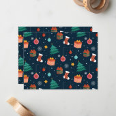 クリスマスパターン96 ノートカード (正面/裏面インサイチュ)