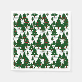 クリスマスパターン9 – 紙ナプキン スタンダードカクテルナプキン