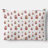 クリスマスパターン – かわいい赤いキツネのシームレスなパターン アクセサリーポーチ (裏面)