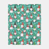 クリスマスパターン(の模様が)あるゴンクス フリースブランケット (正面)