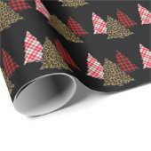 クリスマスパターン（の模様が）あるツリー ラッピングペーパー (ロールコーナー)