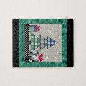 クリスマスパターン，アップリケ，新年，クリスマス ジグソーパズル (横)