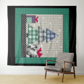 クリスマスパターン，アップリケ，新年，クリスマス タペストリー (インサイチュ(横))