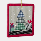 クリスマスパターン,アップリケ,新年,クリスマスc セラミックオーナメント (右)