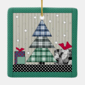 クリスマスパターン,アップリケ,新年,クリスマスc セラミックオーナメント (裏面)