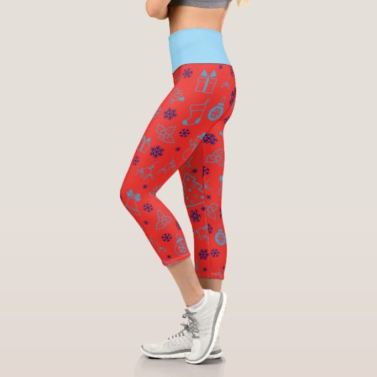 クリスマスパターン カプリレギンス (左)