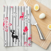クリスマスパターン キッチンタオル (四つ折り)