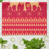 クリスマスパターン キッチンタオル (折り畳み)