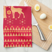 クリスマスパターン キッチンタオル (四つ折り)