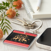 クリスマスパターン キーホルダー (正面右)