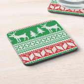 クリスマスパターン コースター (左側)