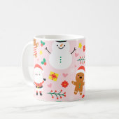 クリスマスパターン コーヒーマグカップ (正面左)