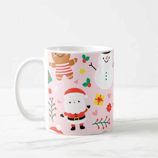 クリスマスパターン コーヒーマグカップ (左)