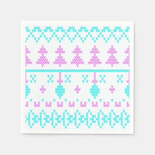 クリスマスパターン スタンダードカクテルナプキン (正面)