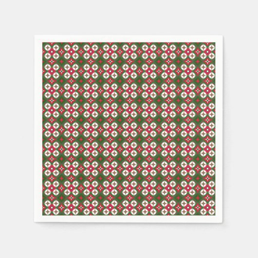 クリスマスパターン スタンダードカクテルナプキン (正面)