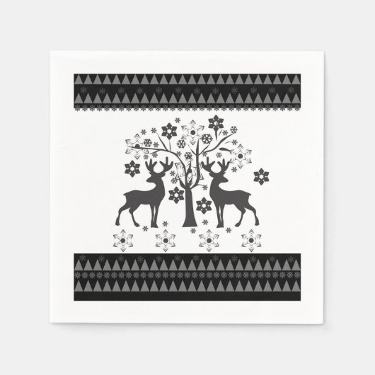 クリスマスパターン スタンダードカクテルナプキン (正面)