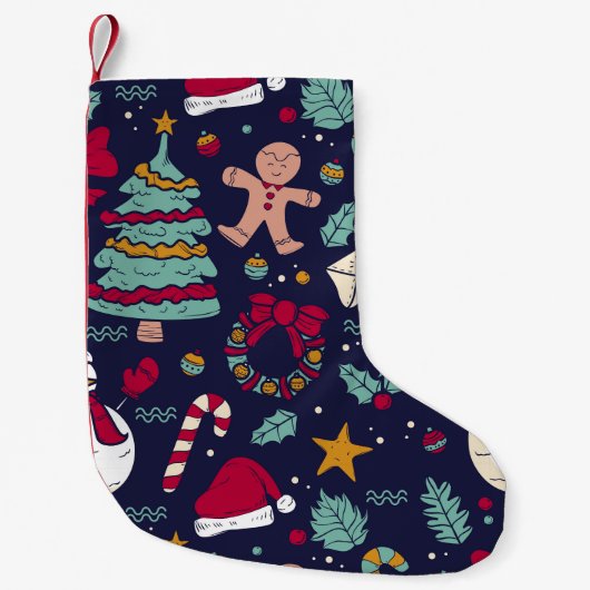 クリスマスパターン スモールクリスマスストッキング (正面)
