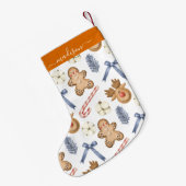 クリスマスパターン スモールクリスマスストッキング (裏面 (吊り時))