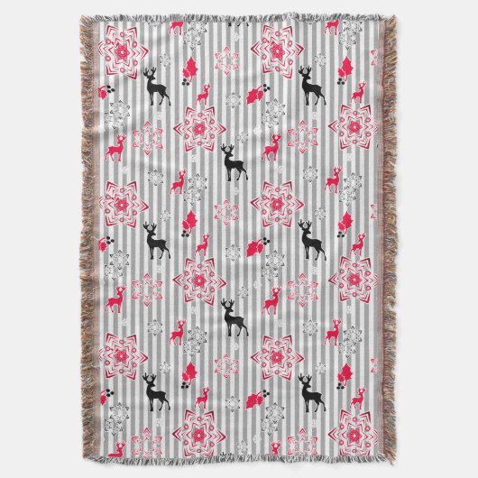 クリスマスパターン スローブランケット (正面縦)