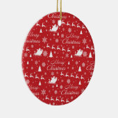 クリスマスパターン セラミックオーナメント (右)