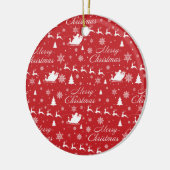 クリスマスパターン セラミックオーナメント (左)