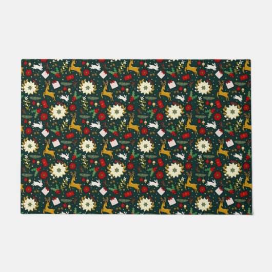 クリスマスパターン ドアマット (正面)