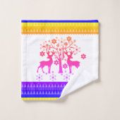 クリスマスパターン バスタオルセット (ウォッシュタオル)