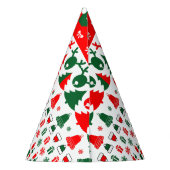クリスマスパターン パーティーハット (裏面)