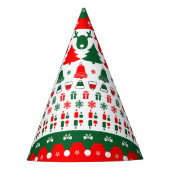 クリスマスパターン パーティーハット (正面)