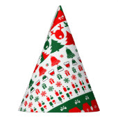 クリスマスパターン パーティーハット (左)