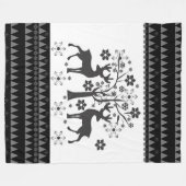 クリスマスパターン フリースブランケット (正面(横))