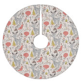 クリスマスパターン ブラッシュドポリエステルツリースカート (正面)