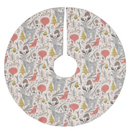 クリスマスパターン ブラッシュドポリエステルツリースカート