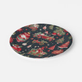 クリスマスパターン ペーパープレート (アングル)