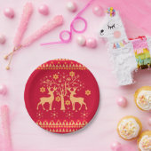 クリスマスパターン ペーパープレート (パーティー)