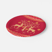 クリスマスパターン ペーパープレート (アングル)