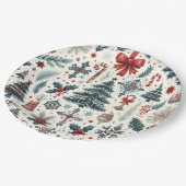 クリスマスパターン ペーパープレート (アングル)