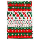 クリスマスパターン ミディアムペーパーバッグ (正面)