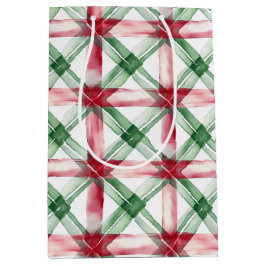 クリスマスパターン ミディアムペーパーバッグ