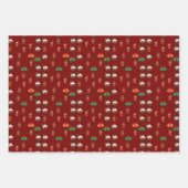 クリスマスパターン ラッピングペーパーシート (正面)