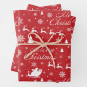 クリスマスパターン ラッピングペーパーシート (インサイチュ)