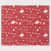 クリスマスパターン ラッピングペーパー (フラット)