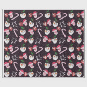 クリスマスパターン ラッピングペーパー (フラット)