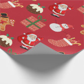 クリスマスパターン ラッピングペーパー (角)