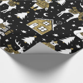 クリスマスパターン ラッピングペーパー (角)