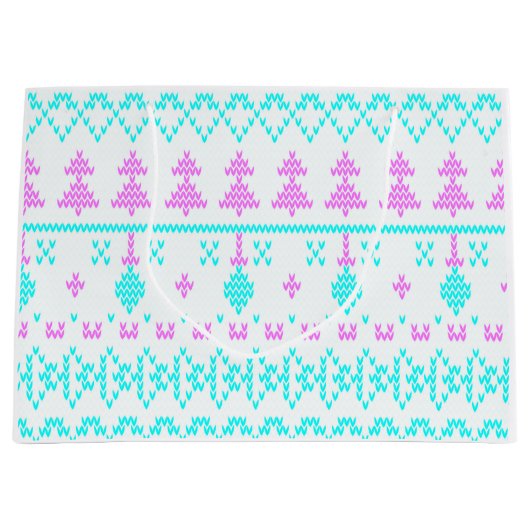 クリスマスパターン ラージペーパーバッグ (正面)