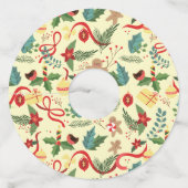 クリスマスパターン ワイングラスタグ (正面)