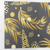 クリスマスパターン、松の雪2 三つ折りクリスマスカード (内部最初)